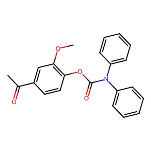 4-Acetyl-2-methoxyphenyl diphenylcarbamate structure