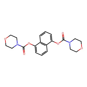 5-(Morpholine-4-carbonyloxy)naphthalen-1-yl morpholine-4-carboxylate structure