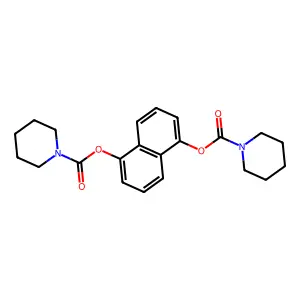 5-[(Piperidin-1-ylcarbonyl)oxy]-1-naphthyl piperidine-1-carboxylate structure