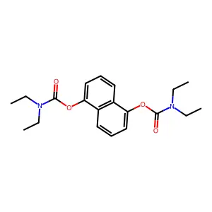 5-[(diethylcarbamoyl)oxy]naphthalen-1-yl N,N-diethylcarbamate structure