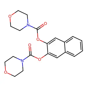 3-(Morpholine-4-carbonyloxy)naphthalen-2-yl morpholine-4-carboxylate structure