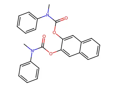 Naphthalene-2,3-diyl bis[methyl(phenyl)carbamate] structure