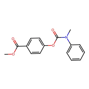 Methyl 4-((methyl(phenyl)carbamoyl)oxy)benzoate structure