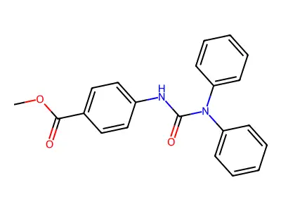 Methyl 4-(diphenylcarbamoylamino)benzoate structure