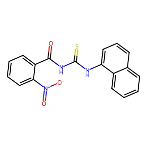 N-(萘-1-基氨基硫代甲酰基)-2-硝基苯甲酰胺 structure