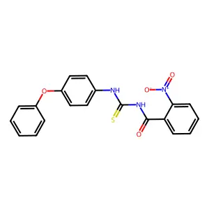 2-nitro-N-[(4-phenoxyphenyl)carbamothioyl]benzamide structure