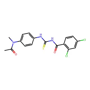 N-[[4-[acetyl(methyl)amino]phenyl]carbamothioyl]-2,4-dichlorobenzamide structure