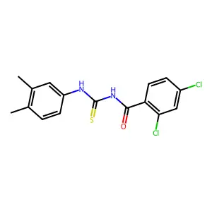 2,4-dichloro-N-[(3,4-dimethylphenyl)carbamothioyl]benzamide structure