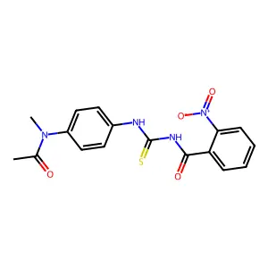 N-[[4-[acetyl(methyl)amino]phenyl]carbamothioyl]-2-nitrobenzamide structure