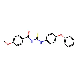 4-methoxy-N-[(4-phenoxyphenyl)carbamothioyl]benzamide structure