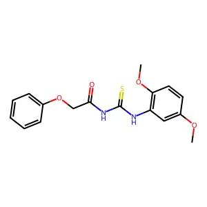 N-(2,5-dimethoxyphenyl)-N'-(phenoxyacetyl)thiourea structure