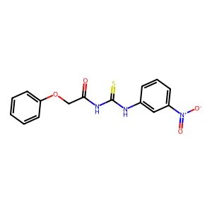 N-[(3-nitrophenyl)carbamothioyl]-2-phenoxyacetamide structure