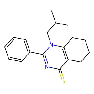 1-isobutyl-2-phenyl-5,6,7,8-tetrahydro-4(1H)-quinazolinethione structure