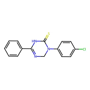 3-(4-Chlorophenyl)-6-phenyl-1,4-dihydro-1,3,5-triazine-2-thione structure