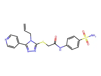 2-{[4-allyl-5-(4-pyridinyl)-4H-1,2,4-triazol-3-yl]sulfanyl}-N-[4-(aminosulfonyl)phenyl]acetamide structure