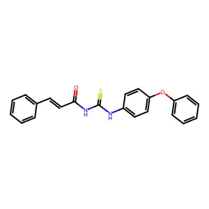 (E)-N-[(4-phenoxyphenyl)carbamothioyl]-3-phenylprop-2-enamide structure