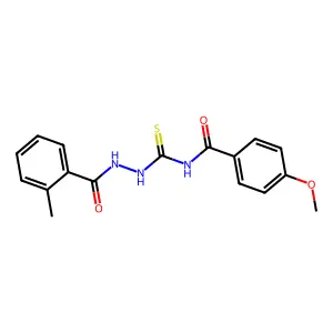 4-methoxy-N-(((2-methylbenzoyl)amino)carbamothioyl)benzamide structure