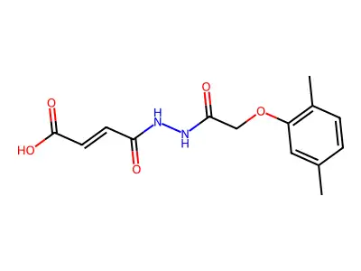 (E)-4-{2-[2-(2,5-Dimethylphenoxy)acetyl]hydrazino}-4-oxo-2-butenoic acid structure