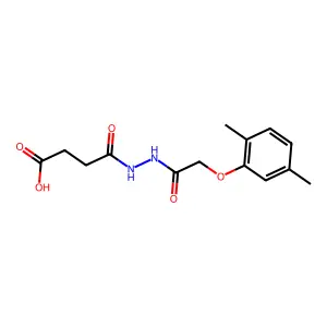 4-{2-[(2,5-Dimethylphenoxy)acetyl]hydrazino}-4-oxobutanoic acid structure