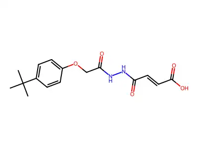 (E)-4-(2-{2-[4-(tert-Butyl)phenoxy]acetyl}hydrazino)-4-oxo-2-butenoic acid structure