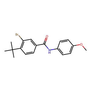 3-bromo-4-tert-butyl-N-(4-methoxyphenyl)benzamide structure