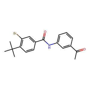 N-(3-acetylphenyl)-3-bromo-4-tert-butylbenzamide structure