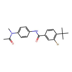 N-{4-[acetyl(methyl)amino]phenyl}-3-bromo-4-tert-butylbenzamide structure