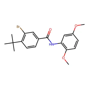 3-bromo-4-tert-butyl-N-(2,5-dimethoxyphenyl)benzamide structure