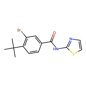 3-bromo-4-tert-butyl-N-(1,3-thiazol-2-yl)benzamide structure