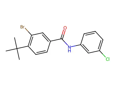 3-bromo-4-tert-butyl-N-(3-chlorophenyl)benzamide structure