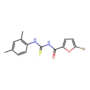 5-bromo-N-[(2,4-dimethylphenyl)carbamothioyl]furan-2-carboxamide structure