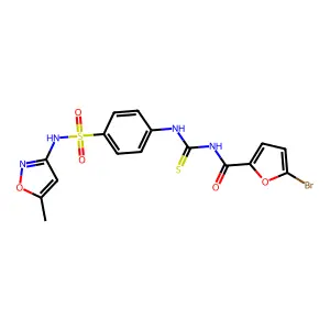 3-(5-BROMOFURAN-2-CARBONYL)-1-{4-[(5-METHYL-1,2-OXAZOL-3-YL)SULFAMOYL]PHENYL}THIOUREA structure