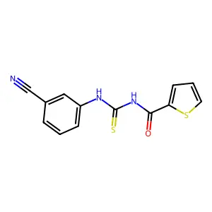 N-[(3-cyanophenyl)carbamothioyl]thiophene-2-carboxamide structure