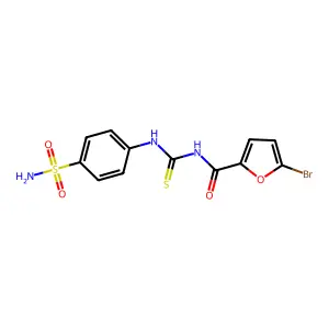 5-bromo-N-[(4-sulfamoylphenyl)carbamothioyl]furan-2-carboxamide structure
