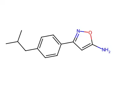 3-[4-(2-Methylpropyl)phenyl]-1,2-oxazol-5-amine structure