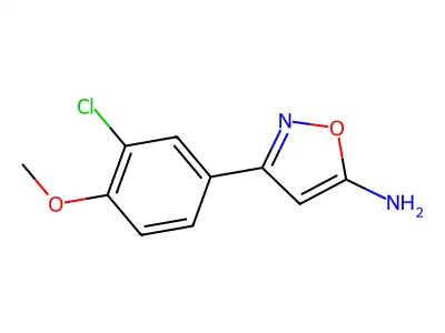 3-(3-Chloro-4-methoxyphenyl)-1,2-oxazol-5-amine structure