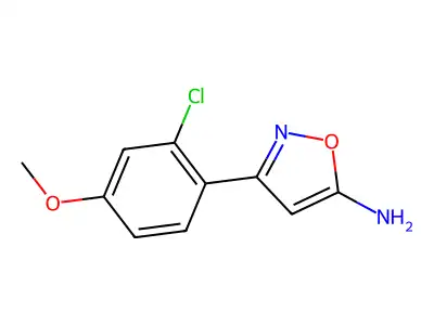 3-(2-Chloro-4-methoxyphenyl)-1,2-oxazol-5-amine structure