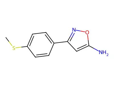 3-(4-(Methylthio)phenyl)isoxazol-5-amine structure