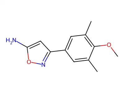 3-(4-Methoxy-3,5-dimethylphenyl)-1,2-oxazol-5-amine structure