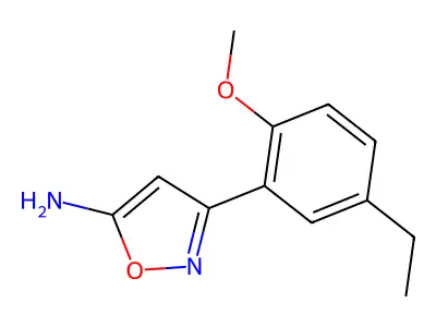 3-(5-Ethyl-2-methoxyphenyl)isoxazol-5-amine structure