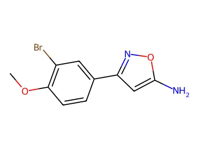 3-(3-Bromo-4-methoxyphenyl)-1,2-oxazol-5-amine structure