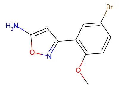 3-(5-Bromo-2-methoxyphenyl)-1,2-oxazol-5-amine structure