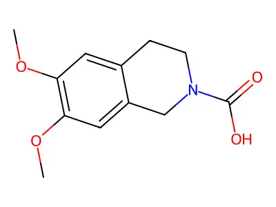 6,7-dimethoxy-3,4-dihydro-1H-isoquinoline-2-carboxylic acid structure