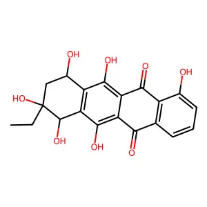 beta-Rhodomycinone structure