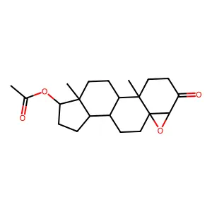 3-Oxo-4,5-epoxyandrostan-17-yl acetate structure