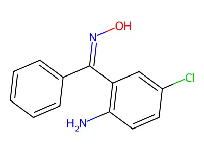 (NZ)-N-[(2-amino-5-chlorophenyl)-phenylmethylidene]hydroxylamine structure