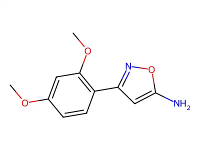 3-(2,4-Dimethoxyphenyl)-1,2-oxazol-5-amine structure
