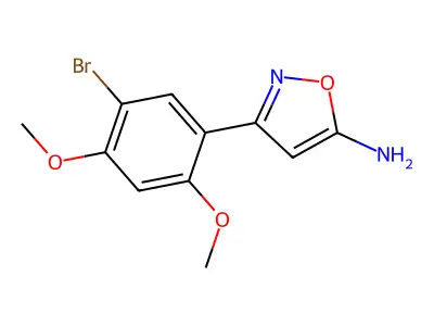 3-(5-Bromo-2,4-dimethoxyphenyl)-1,2-oxazol-5-amine structure