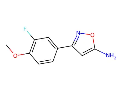 3-(3-Fluoro-4-methoxyphenyl)-1,2-oxazol-5-amine structure