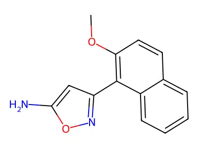 3-(2-Methoxynaphthalen-1-yl)-1,2-oxazol-5-amine structure